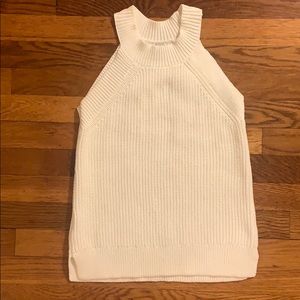 White LOFT sweater tank sz XS